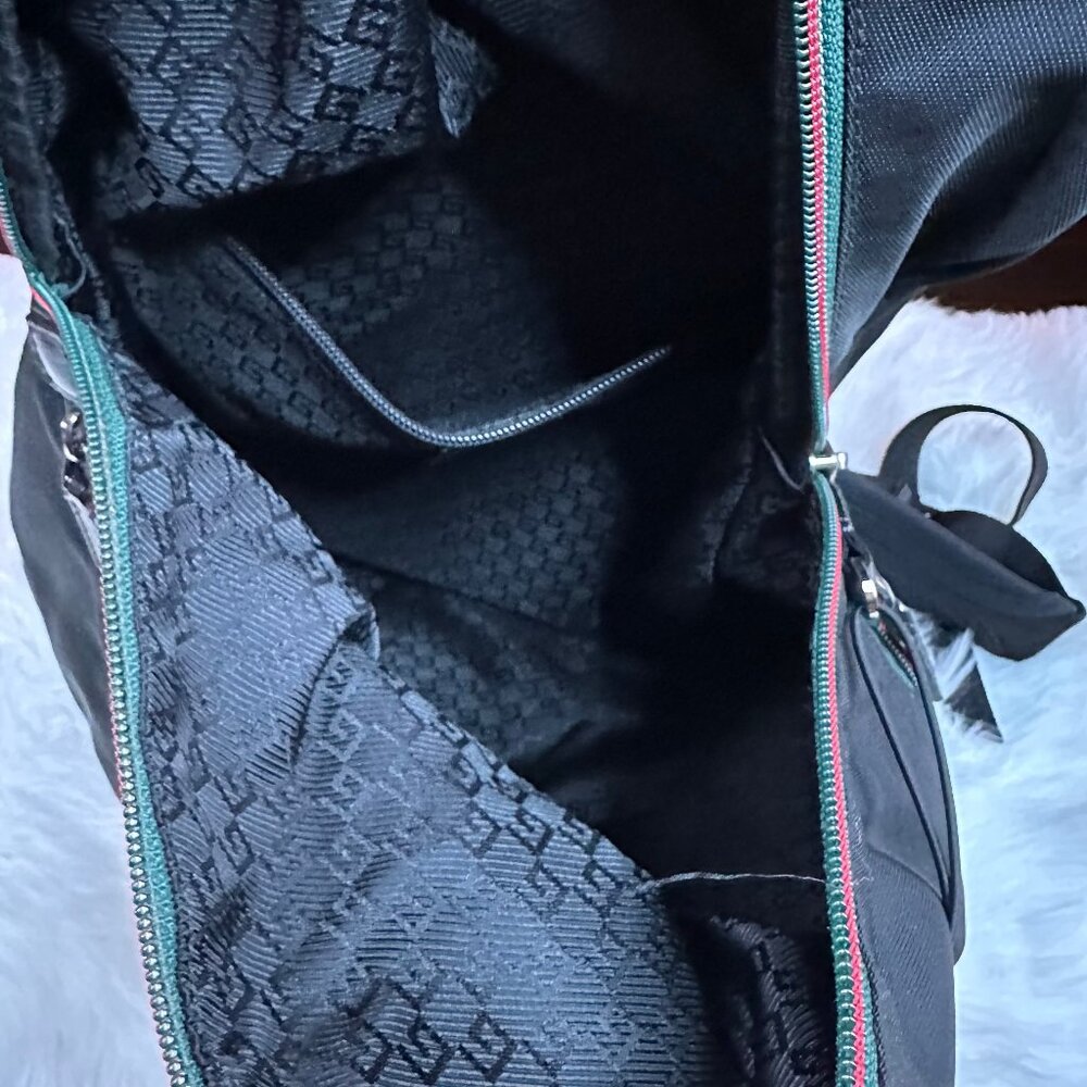 ❌SOLD❌ Authentic Gucci Sherry Line Web Nylon Backpack - Picture 14 of 15